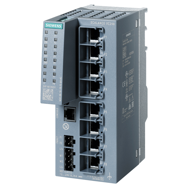6GK5208-0BA00-2AC2 New Siemens SCALANCE XC208 Managed Layer 2 IE Switch